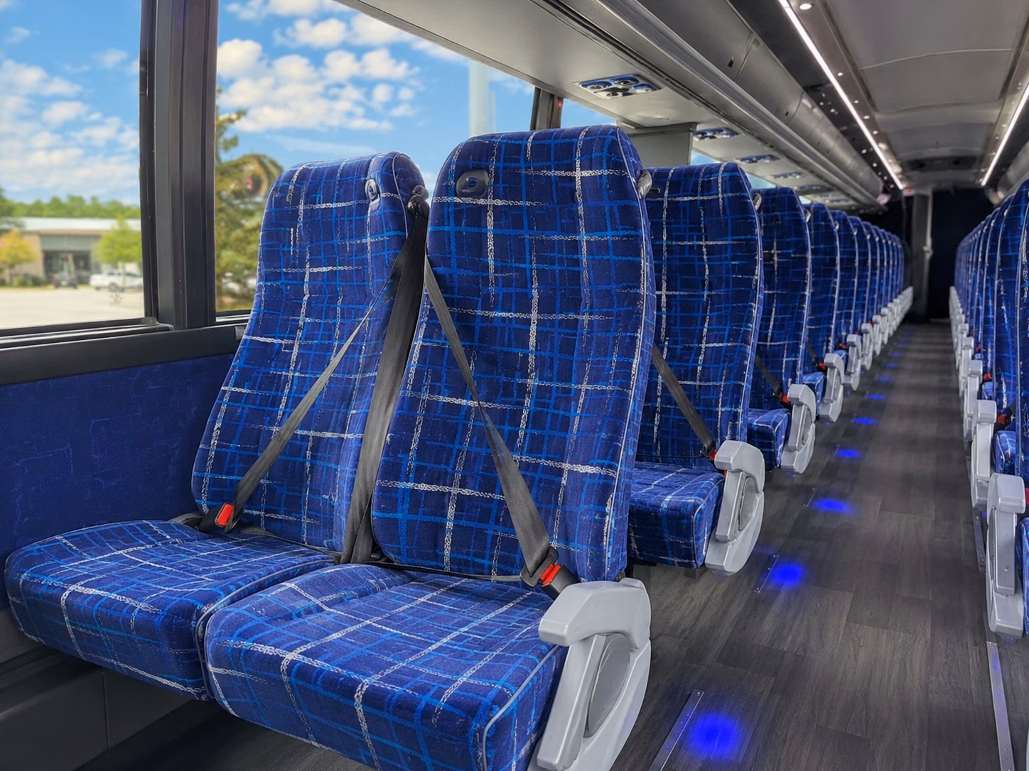 glendale charter bus rental interior